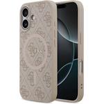 Guess PU Leather 4G Colored Ring MagSafe kryt pre iPhone 17, ružový