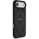 Guess PU Leather 4G Colored Ring MagSafe kryt pre iPhone Air, čierny