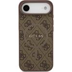 Guess PU Leather 4G Colored Ring MagSafe kryt pre iPhone Air, hnedý