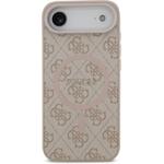 Guess PU Leather 4G Colored Ring MagSafe kryt pre iPhone Air, ružový