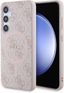 Guess PU Leather 4G Colored Ring MagSafe kryt pre Samsung Galaxy S24, ružový, (rozbalené)