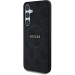 Guess PU Leather 4G Colored Ring MagSafe kryt pre Samsung Galaxy S25+, čierny