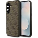 Guess PU Leather 4G Colored Ring MagSafe kryt pre Samsung Galaxy S25 FE, hnedý