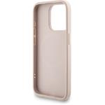 Guess PU Leather 4G Colored Ring Strap MagSafe kryt pre iPhone 15 Pro, ružový