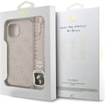 Guess PU Leather 4G Colored Ring Strap MagSafe kryt pre iPhone 15, ružový