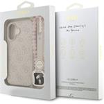 Guess PU Leather 4G Colored Ring Strap MagSafe kryt pre iPhone 16, ružový