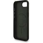 Guess PU Leather 4G Colored Ring Strap MagSafe kryt pre iPhone 16e, čierny