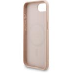 Guess PU Leather 4G Colored Ring Strap MagSafe kryt pre iPhone 16e, ružový