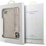 Guess PU Leather 4G Colored Ring Strap MagSafe kryt pre iPhone 16e, ružový