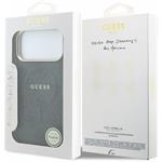 Guess PU Leather 4G Gold Frame Embossed MagSafe kryt pre iPhone 18 Pro Max, čierny