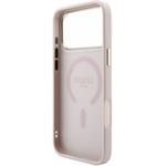 Guess PU Leather 4G Gold Frame Embossed MagSafe kryt pre iPhone 18 Pro Max, ružový