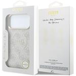 Guess PU Leather 4G Gold Frame Embossed MagSafe kryt pre iPhone 18 Pro, ružový