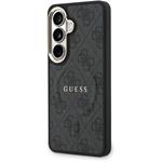 Guess PU Leather 4G Gold Frame Magnetic kryt pre Samsung Galaxy S26+, čierny