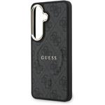 Guess PU Leather 4G Gold Frame Magnetic kryt pre Samsung Galaxy S26, čierny