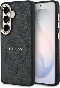 Guess PU Leather 4G Gold Frame Magnetic kryt pre Samsung Galaxy S26, čierny