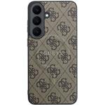 Guess PU Leather 4G Gold Frame Magnetic kryt pre Samsung Galaxy S26 FE, hnedý