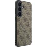 Guess PU Leather 4G Gold Frame Magnetic kryt pre Samsung Galaxy S26 FE, hnedý