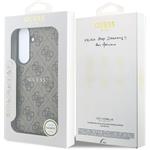 Guess PU Leather 4G Gold Frame Magnetic kryt pre Samsung Galaxy S26 FE, hnedý