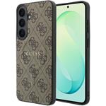 Guess PU Leather 4G Gold Frame Magnetic kryt pre Samsung Galaxy S26 FE, hnedý