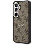 Guess PU Leather 4G Gold Frame Magnetic kryt pre Samsung Galaxy S26, hnedý