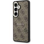 Guess PU Leather 4G Gold Frame Magnetic kryt pre Samsung Galaxy S26+, hnedý