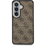 Guess PU Leather 4G Gold Frame Magnetic kryt pre Samsung Galaxy S26, hnedý