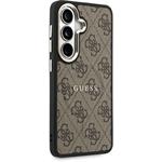 Guess PU Leather 4G Gold Frame Magnetic kryt pre Samsung Galaxy S26+, hnedý