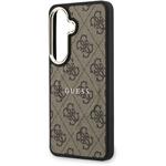 Guess PU Leather 4G Gold Frame Magnetic kryt pre Samsung Galaxy S26+, hnedý