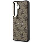 Guess PU Leather 4G Gold Frame Magnetic kryt pre Samsung Galaxy S26, hnedý
