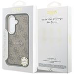 Guess PU Leather 4G Gold Frame Magnetic kryt pre Samsung Galaxy S26+, hnedý
