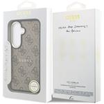 Guess PU Leather 4G Gold Frame Magnetic kryt pre Samsung Galaxy S26, hnedý