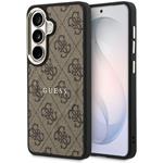 Guess PU Leather 4G Gold Frame Magnetic kryt pre Samsung Galaxy S26, hnedý