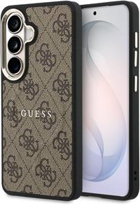 Guess PU Leather 4G Gold Frame Magnetic kryt pre Samsung Galaxy S26+, hnedý