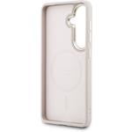 Guess PU Leather 4G Gold Frame Magnetic kryt pre Samsung Galaxy S26+, ružový