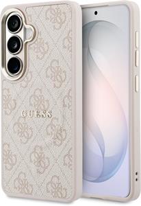 Guess PU Leather 4G Gold Frame Magnetic kryt pre Samsung Galaxy S26, ružový