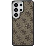 Guess PU Leather 4G Gold Frame Magnetic kryt pre Samsung Galaxy S26 Ultra, hnedý