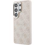 Guess PU Leather 4G Gold Frame Magnetic kryt pre Samsung Galaxy S26 Ultra, ružový