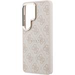 Guess PU Leather 4G Gold Frame Magnetic kryt pre Samsung Galaxy S26 Ultra, ružový