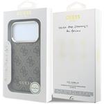 Guess PU Leather 4G Gold Frame MagSafe kryt pre iPhone 18 Pro, hnedý