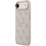 Guess PU Leather 4G Gold Frame MagSafe kryt pre iPhone Air, ružový
