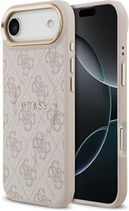 Guess PU Leather 4G Gold Frame MagSafe kryt pre iPhone Air, ružový