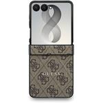 Guess PU Leather 4G Magnetic kryt pre Samsung Galaxy Z Flip 8, hnedý