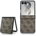 Guess PU Leather 4G Magnetic kryt pre Samsung Galaxy Z Flip 8, hnedý