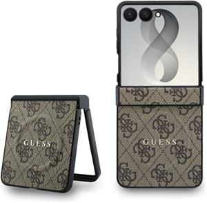 Guess PU Leather 4G Magnetic kryt pre Samsung Galaxy Z Flip 8, hnedý