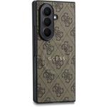 Guess PU Leather 4G Magnetic kryt pre Samsung Galaxy Z Fold 8 Ultra, hnedý