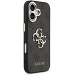 Guess PU Leather 4G Metal Logo Gold Frame kryt pre iPhone 17, čierny