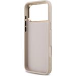 Guess PU Leather 4G Metal Logo Gold Frame kryt pre iPhone 17 Pro Max, ružový