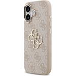 Guess PU Leather 4G Metal Logo Gold Frame kryt pre iPhone 17, ružový
