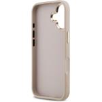 Guess PU Leather 4G Metal Logo Gold Frame kryt pre iPhone 17, ružový