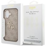 Guess PU Leather 4G Metal Logo Gold Frame kryt pre iPhone 17, ružový